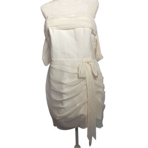 LIKELY Womens Off White Marley Mini Dress Evening Formal Cocktail Bridal Size 14